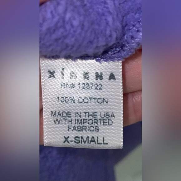 XIRENA Reid Sweatshirt Size XS XSmall Purple Long Sleeve V-neck Pullover Cotton - Picture 7 of 8